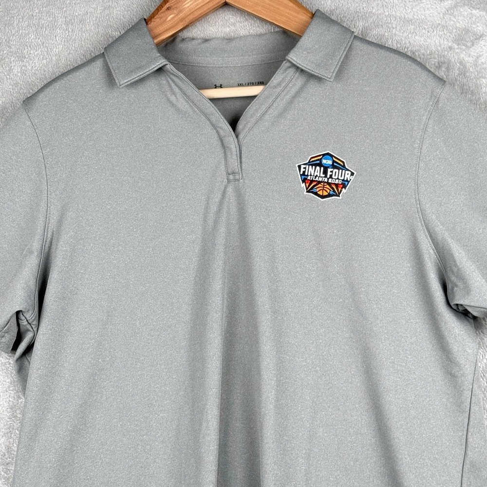 Under Armour Shirt Womens 2XL Gray Polo Heatgear NCAA Final Four Atlanta 2020